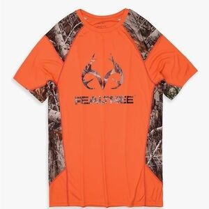 Realtree Men's Vibrant Orange Camo Tee